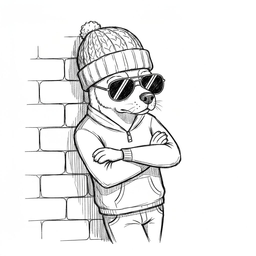 brick wall. arms crossed. zero comment.